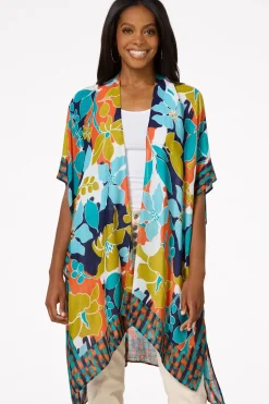 Abstract Floral Kimono
