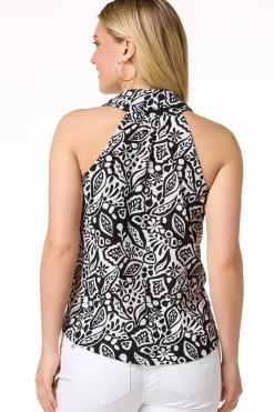 Abstract Garden Gauze Top