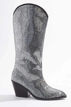 All Over Rhinestone Tall Boots
