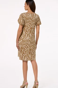 Animal Bubble Sleeve T- Shirt Dress