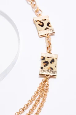 Animal Faux Fur Chain Necklace Set