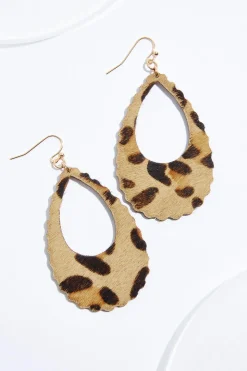 Animal Fur Tear Earrings
