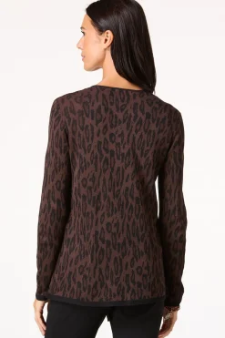 Animal Print Waterfall Cardigan