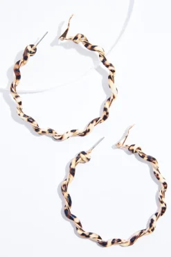 Animal Twist Hoop Earrings