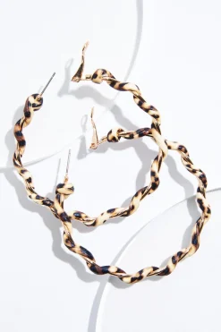 Animal Twist Hoop Earrings