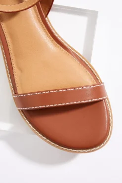 Ankle Strap Low Wedge Sandals