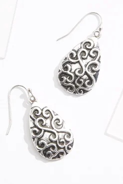 Antique Silver Swirl Earrings
