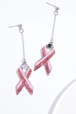 Awareness Ribbon Linear Earrings