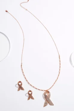 Awareness Ribbon Necklace Set
