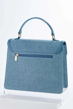 Beaded Butterfly Denim Crossbody