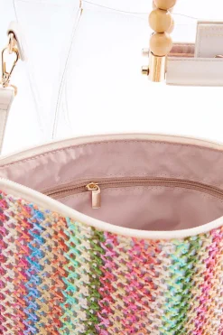 Beaded Handle Lucite Satchel Set