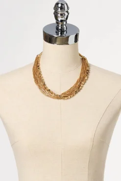Beaded Row Short Necklace