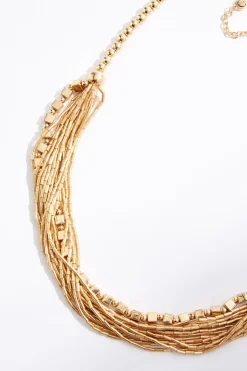 Beaded Row Short Necklace