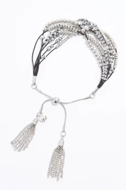 Beaded Thread Pull- String Bracelet