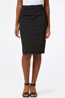 Belted Pencil Skirt