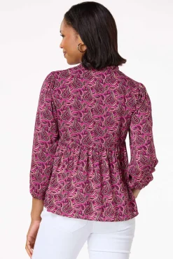 Berry Paisley Poet Top