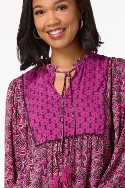 Berry Paisley Poet Top