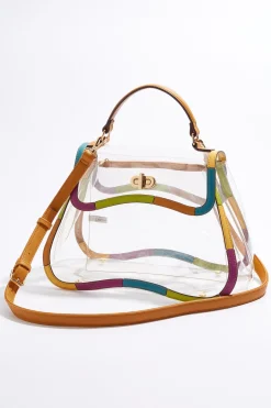 Binding Detail Lucite Satchel