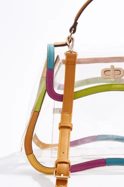 Binding Detail Lucite Satchel