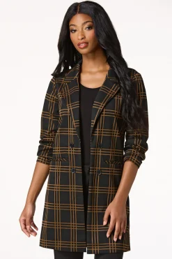 Black Check Topper