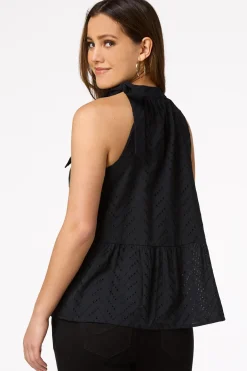 Black Eyelet Tank