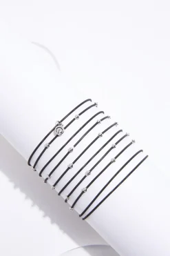 Black Guitar String Bracelet Set