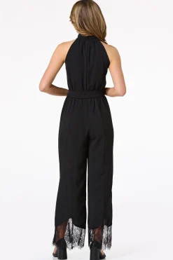 Black Mock Neck Jumpsuit