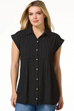 Black Ribbed Tunic