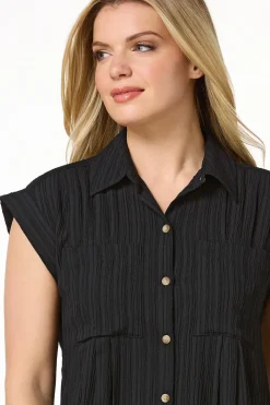 Black Ribbed Tunic