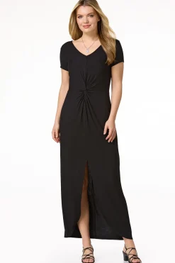 Black Twisted Maxi Dress