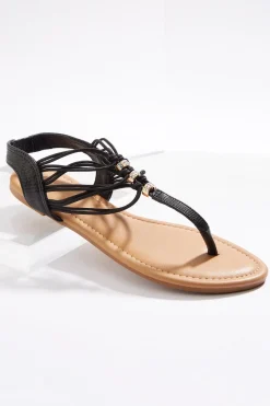 Bling Bead Stretch Band Sandals