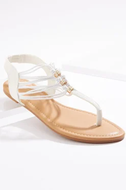 Bling Bead Stretch Band Sandals