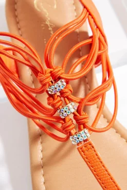 Bling Bead Stretch Band Sandals