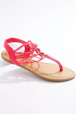 Bling Bead Stretch Band Sandals