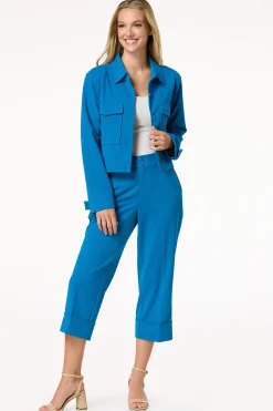 Blue Cropped Trousers