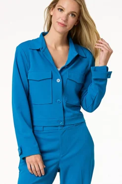 Blue Cropped Trousers