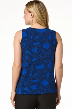 Blue Draped Front Tank