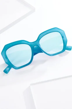 Blue Mirror Lens Sunglasses