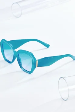 Blue Mirror Lens Sunglasses