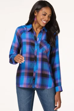 Blue Plaid Shirt