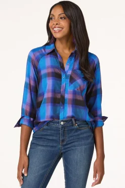 Blue Plaid Shirt