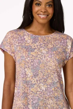 Blurred Floral Tie Back Top