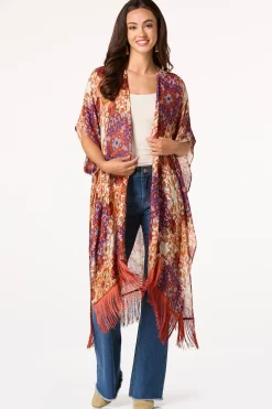 Boho Medallion Tie Waist Kimono