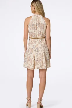Braided Belt Halter Dress