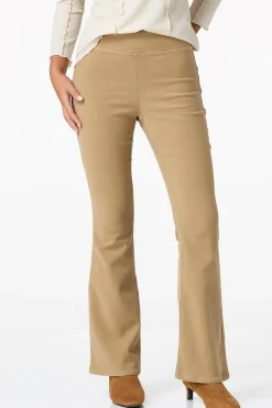 Brown Flare Pull- On Pants
