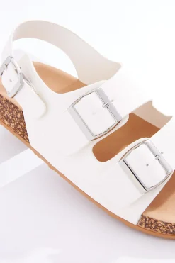 Buckle Band Slingback Sandals
