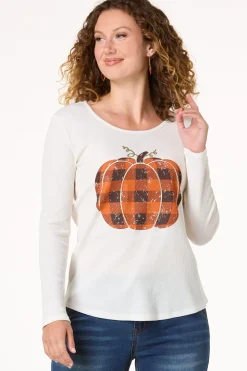 Buffalo Check Pumpkin Top