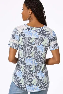Butterfly Lace Trim Top