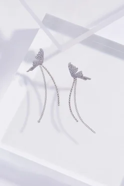 Butterfly Wing Tassel Earrings