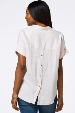 Button Back Linen Shirt